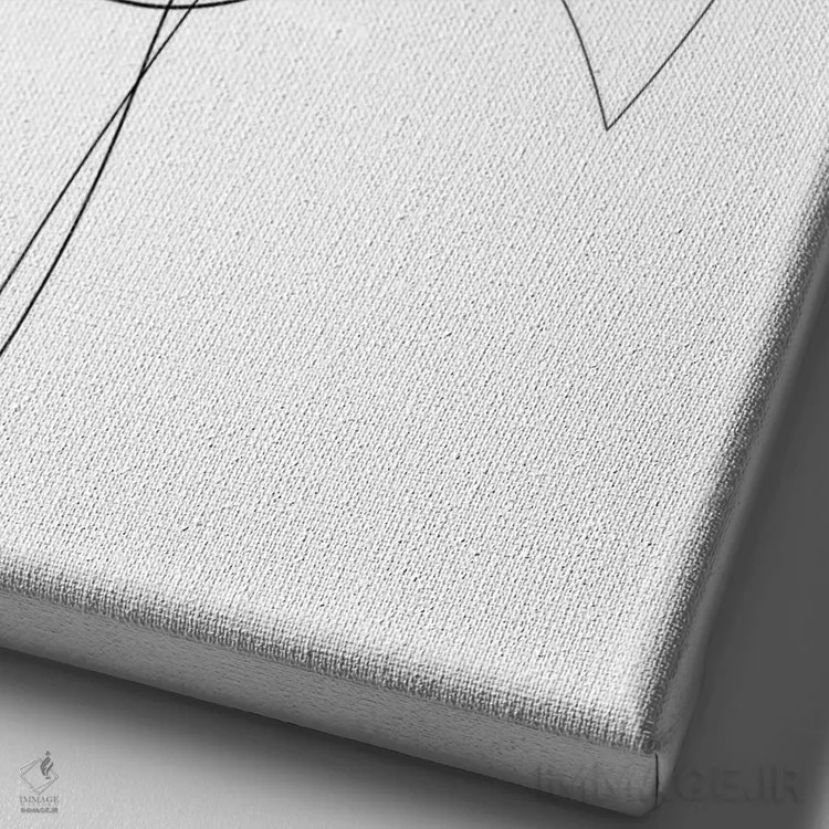 تابلو گل آفتابگردان تکخطی اثر ادیلوم - نمای نزدیک بافت بوم