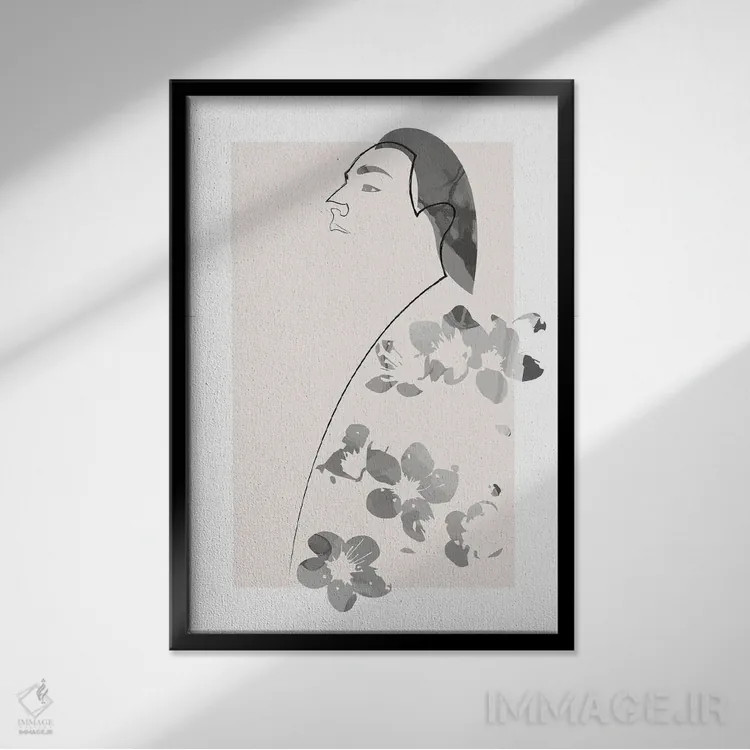 تابلو شرقی اثر ادیلوم - نمای قابدار مشکی