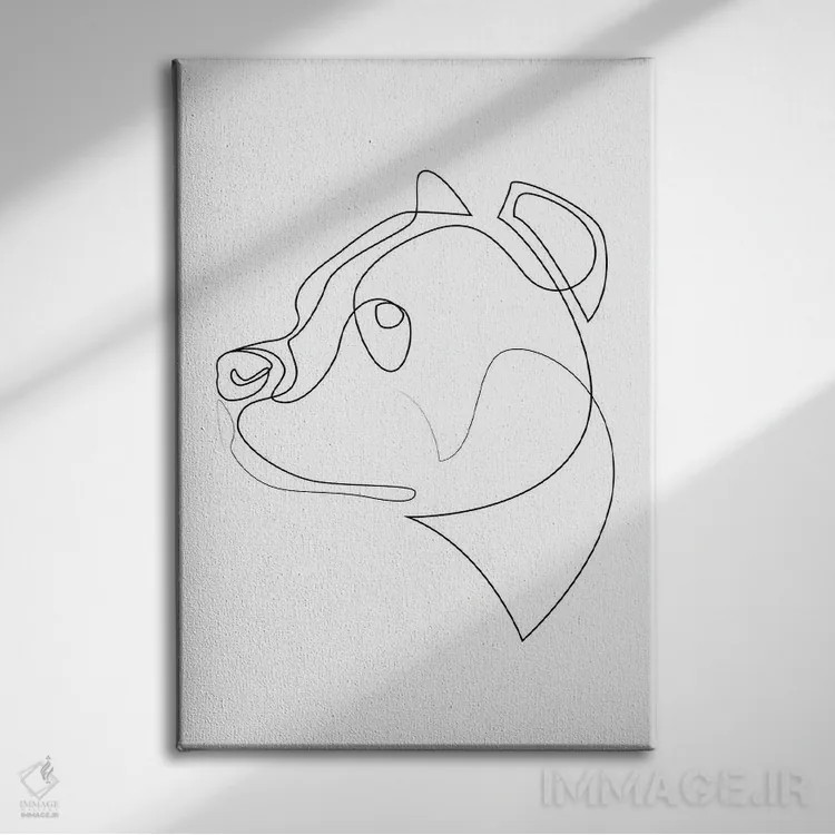 تابلو پیت بول (نژاد سگ) اثر ادیلوم - نمای روبهرو روی دیوار