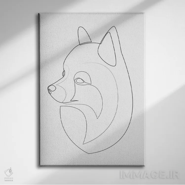 تابلو پامرانیان اشپیتز (نژاد سگ) اثر ادیلوم - نمای روبهرو روی دیوار