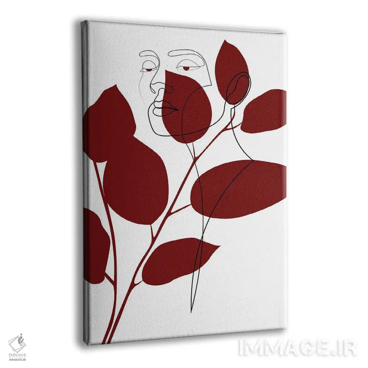 تابلو برگهای قرمز اثر ادیلوم - نمای پرسپکتیو محصول