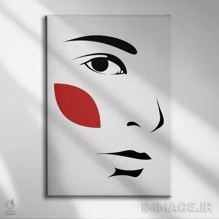 تابلو برگهای قرمز ۳ اثر ادیلوم - نمای روبهرو روی دیوار