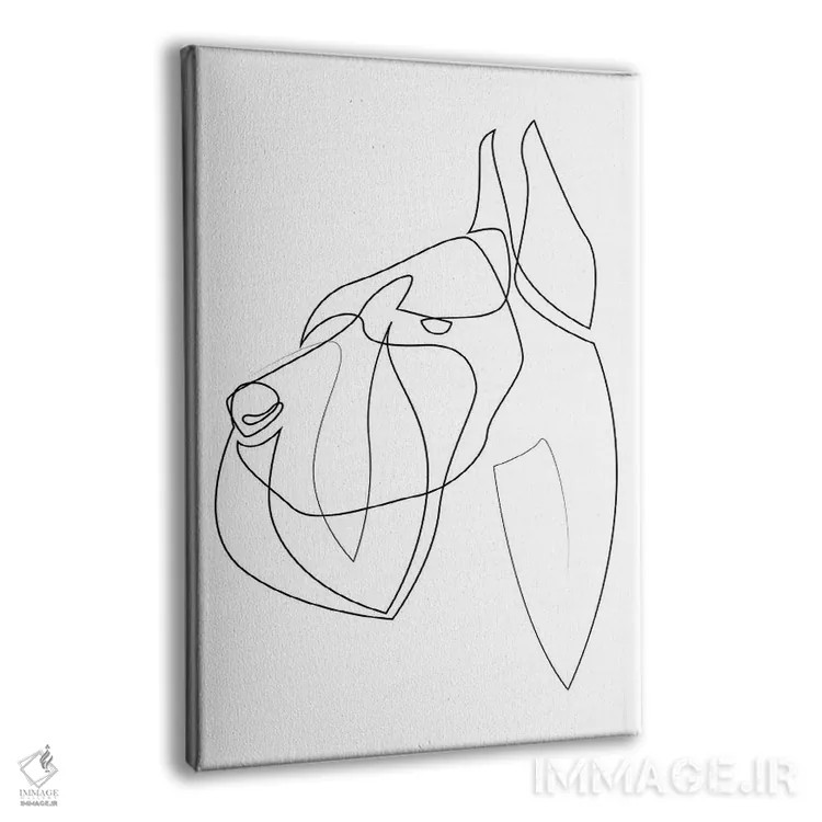 تابلو رایزن اشنوزر (نژاد سگ) اثر ادیلوم - نمای پرسپکتیو محصول