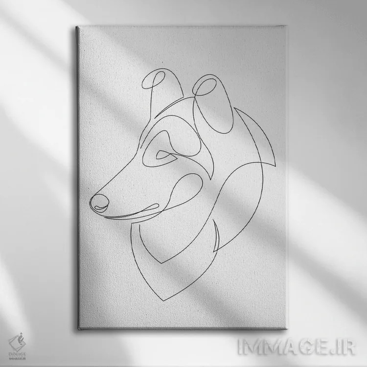 تابلو کولی خشن (نژاد سگ) اثر ادیلوم - نمای روبهرو روی دیوار