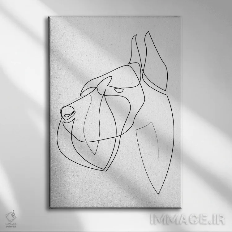 تابلو رایزن اشنوزر (نژاد سگ) اثر ادیلوم - نمای روبهرو روی دیوار