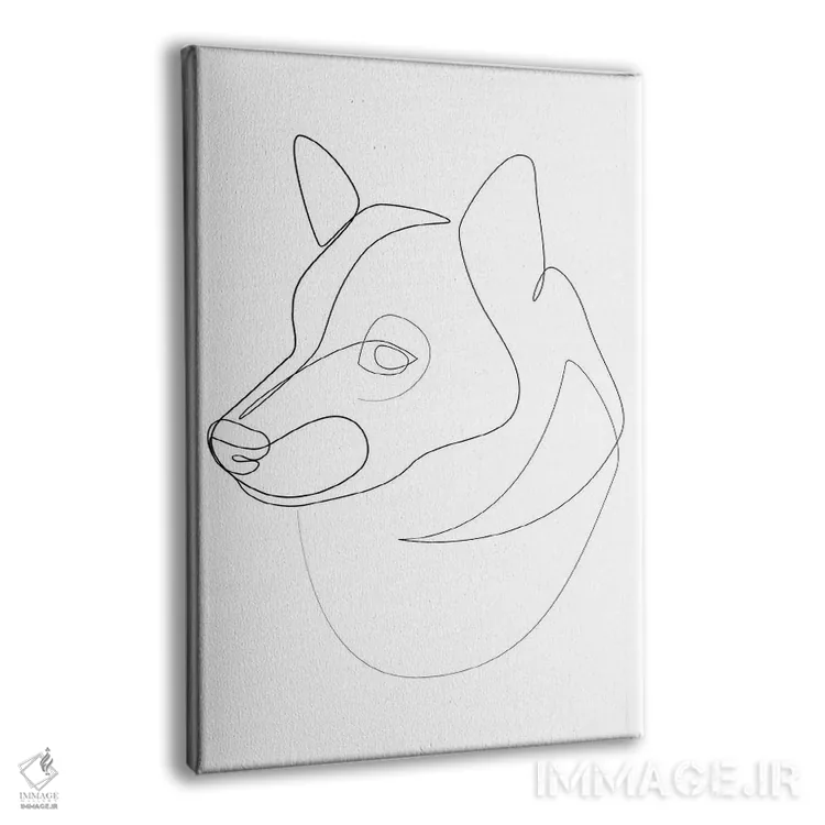 تابلو شیبا اینو (نژاد سگ) اثر ادیلوم - نمای پرسپکتیو محصول