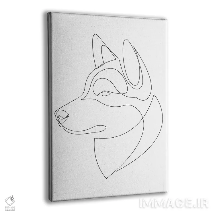 تابلو هاسکی سیبری (نژاد سگ) اثر ادیلوم - نمای پرسپکتیو محصول