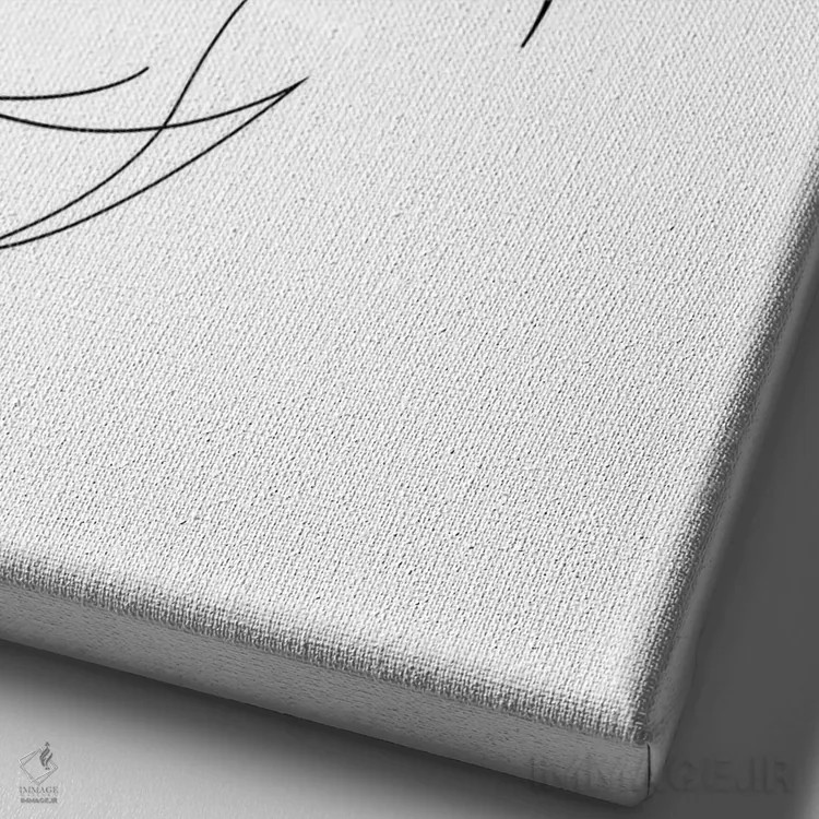 تابلو عقرب تکخطی اثر ادیلوم - نمای نزدیک بافت بوم