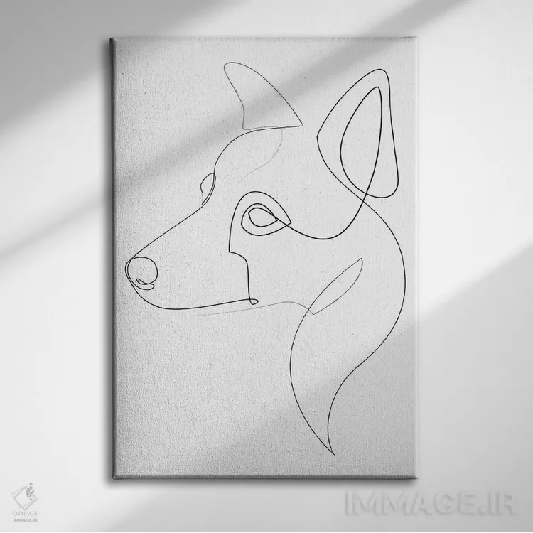 تابلو بردر کولی ۲ (نژاد سگ) اثر ادیلوم - نمای روبهرو روی دیوار