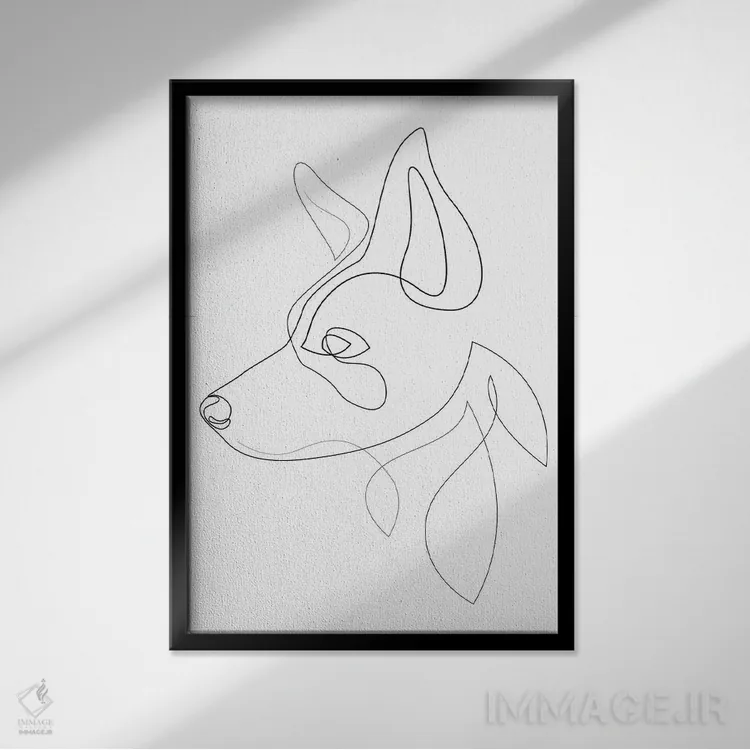 تابلو بردر کولی (نژاد سگ) اثر ادیلوم - نمای قابدار مشکی