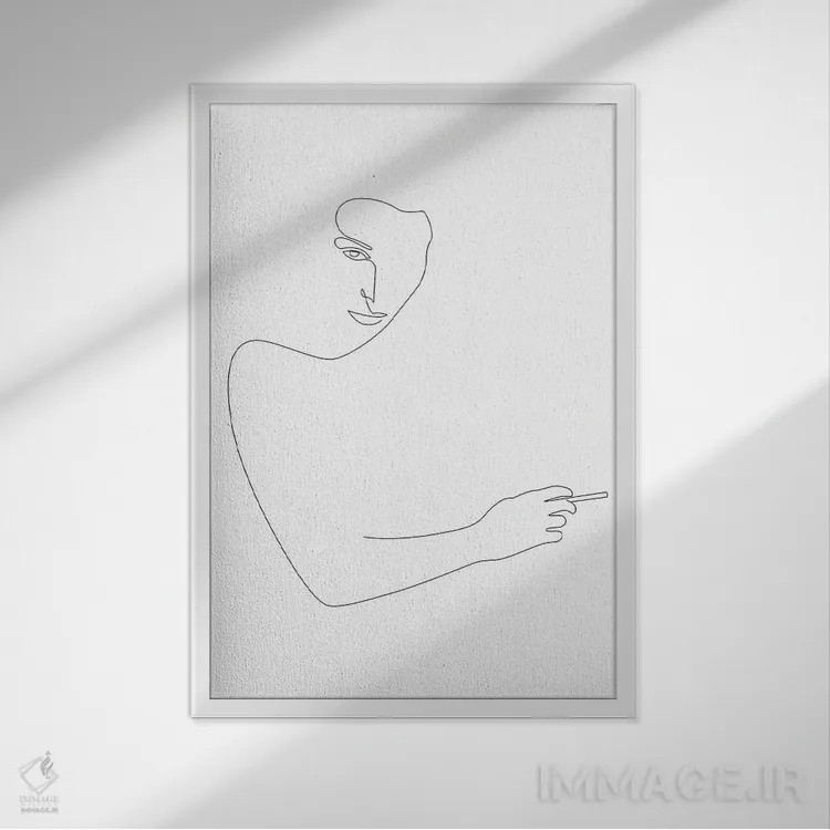 تابلو دود اثر ادیلوم - نمای قابدار سفید