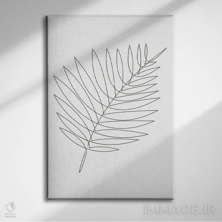 تابلو تکخطی گرمسیری اثر ادیلوم - نمای روبهرو روی دیوار
