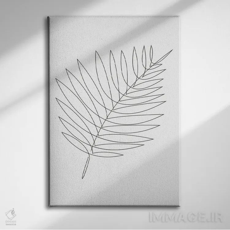 تابلو تکخطی گرمسیری اثر ادیلوم - نمای روبهرو روی دیوار