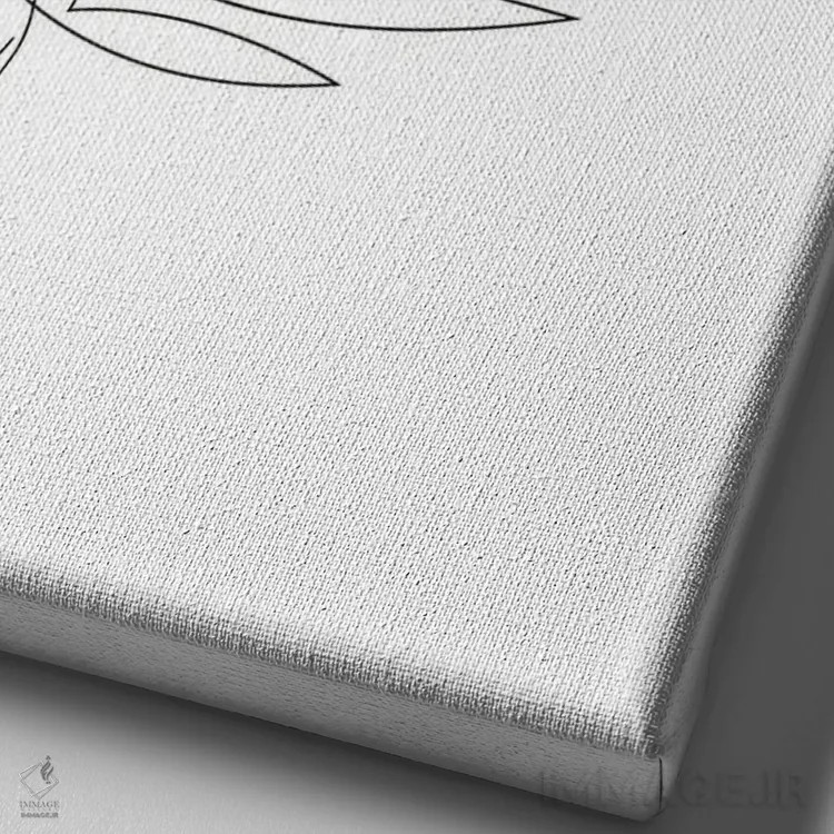 تابلو تکخطی گرمسیری اثر ادیلوم - نمای نزدیک بافت بوم