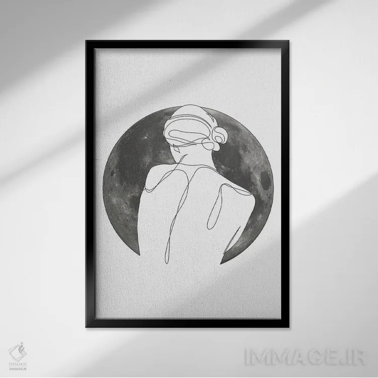 تابلو وابسته به غروب (وسپر تین) اثر ادیلوم - نمای قابدار مشکی