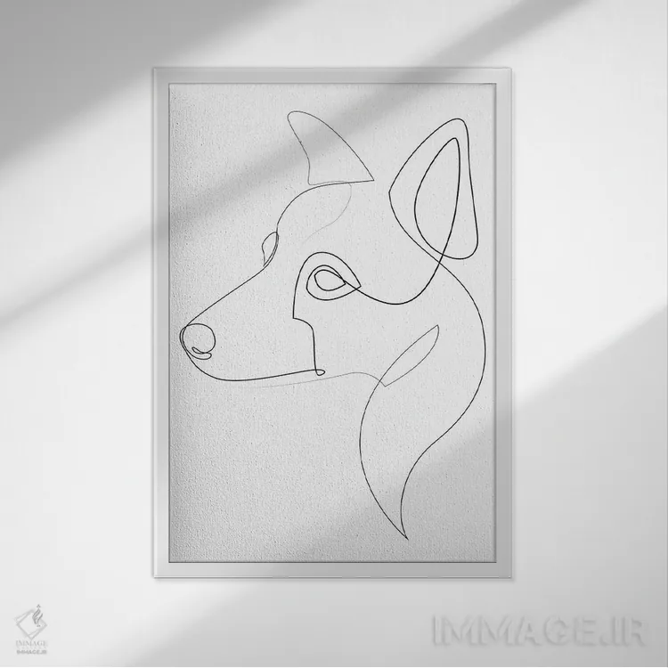 تابلو بردر کولی ۲ (نژاد سگ) اثر ادیلوم - نمای قابدار سفید