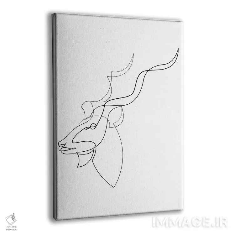 تابلو کودوی بزرگ خطی (نوع آهو) اثر ادیلوم - نمای پرسپکتیو محصول