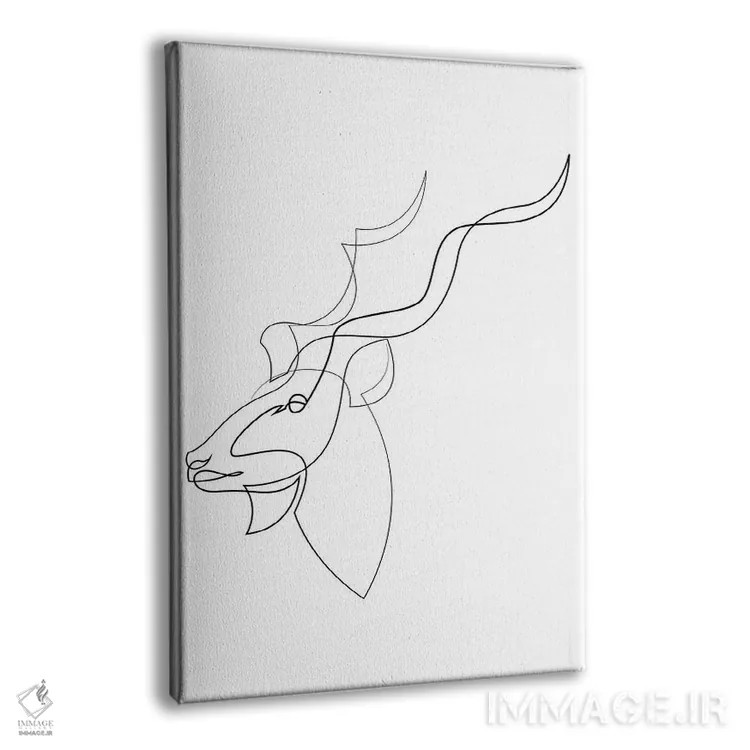 تابلو کودوی بزرگ خطی (نوع آهو) اثر ادیلوم - نمای پرسپکتیو محصول