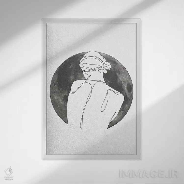 تابلو وابسته به غروب (وسپر تین) اثر ادیلوم - نمای قابدار سفید