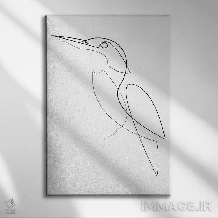 تابلو مرغ ماهیخوار اثر ادیلوم - نمای روبهرو روی دیوار