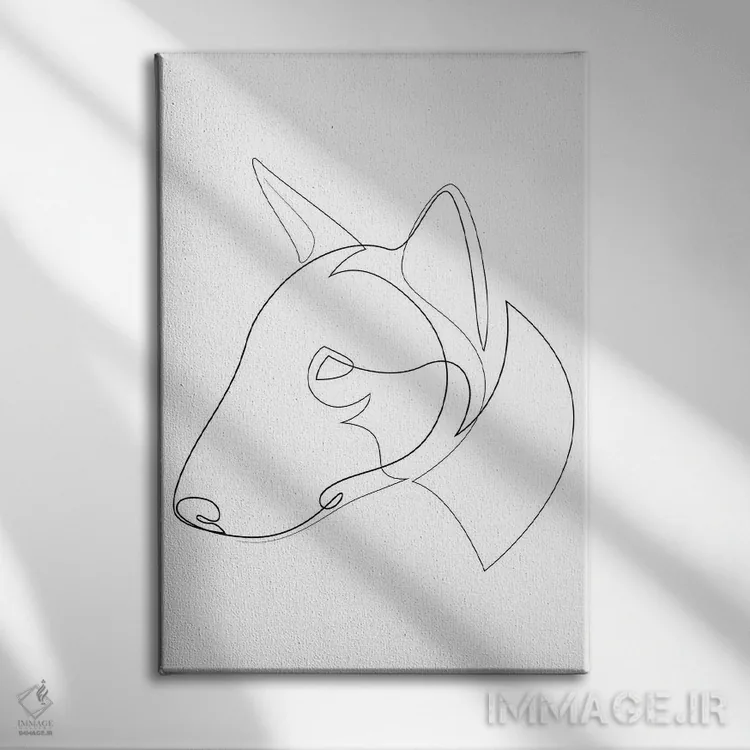 تابلو بول تریر (نژاد سگ) اثر ادیلوم - نمای روبهرو روی دیوار