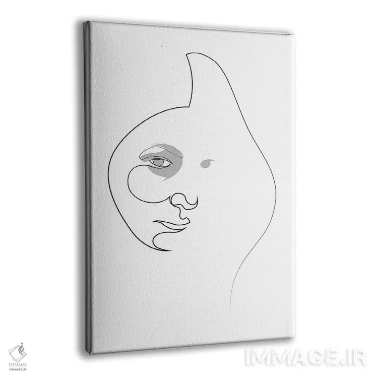 تابلو پرترهٔ یکخطی اثر ادیلوم - نمای پرسپکتیو محصول