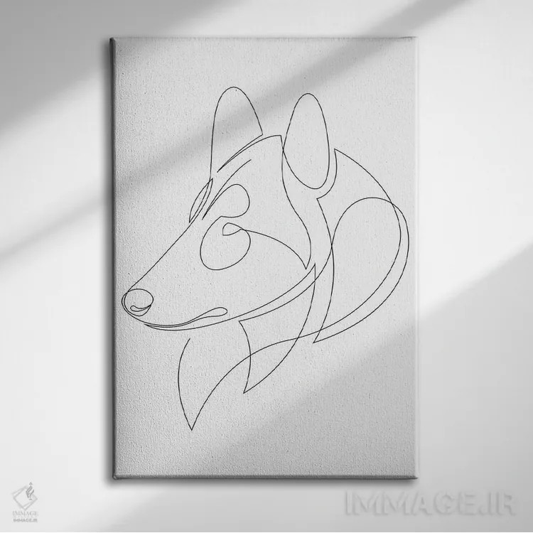 تابلو کالی (سگ) اثر ادیلوم - نمای روبهرو روی دیوار