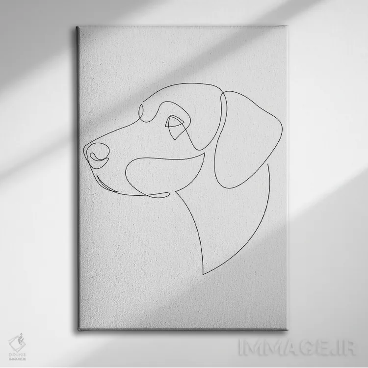 تابلو دویچ کورزها (سگ شکاری آلمانی) اثر ادیلوم - نمای روبهرو روی دیوار