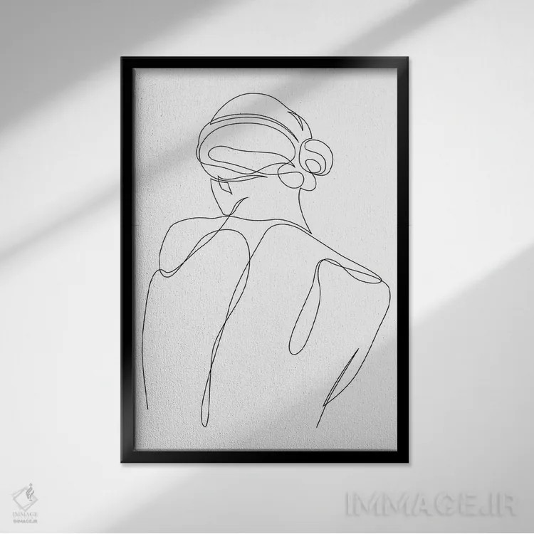 تابلو جداشده اثر ادیلوم - نمای قابدار مشکی