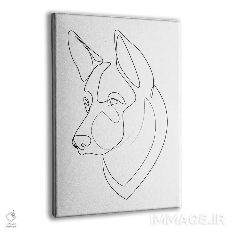 تابلو ژرمن شپرد (سگ) اثر ادیلوم - نمای پرسپکتیو محصول