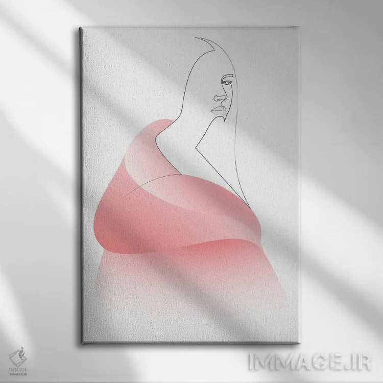 تابلو پردهٔ گلدار اثر ادیلوم - نمای روبهرو روی دیوار