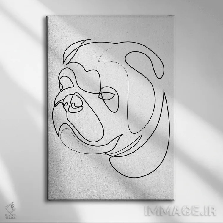 تابلو بولداگ انگلیسی (سگ) اثر ادیلوم - نمای روبهرو روی دیوار