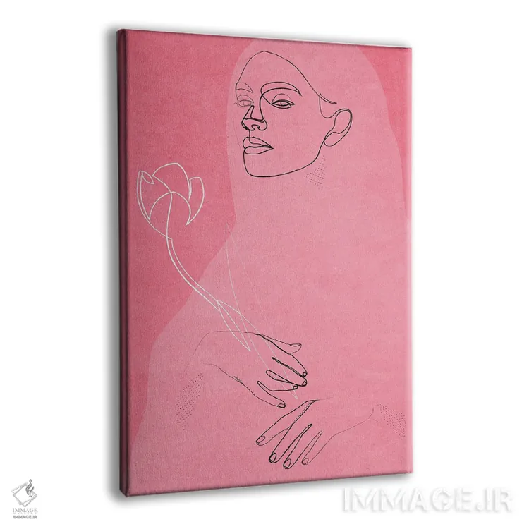 تابلو دختر با گل اثر ادیلوم - نمای پرسپکتیو محصول