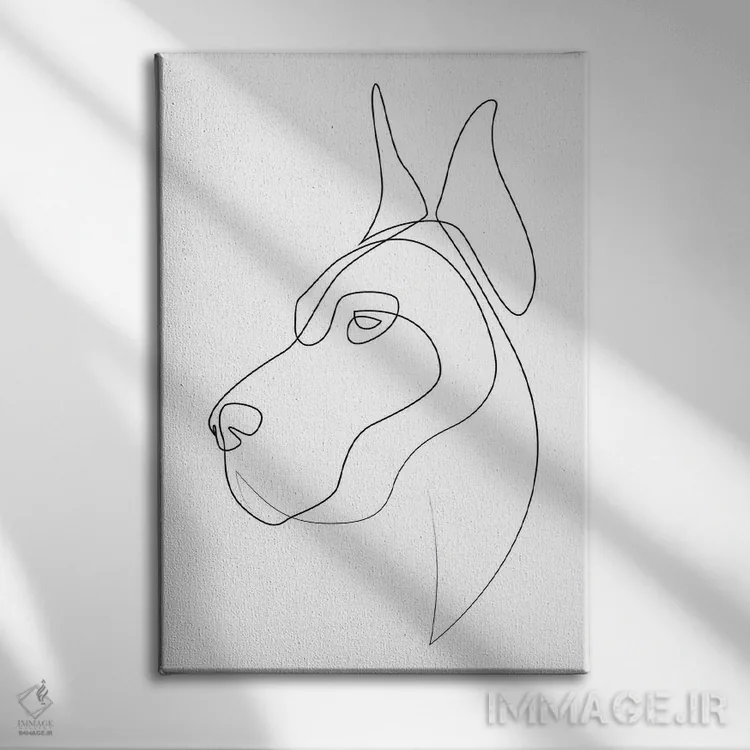 تابلو گریت باور (سگ) اثر ادیلوم - نمای روبهرو روی دیوار