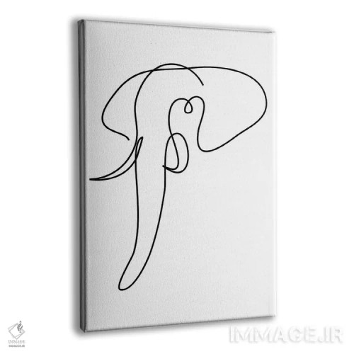تابلو فیل یکخطی اثر ادیلوم - نمای پرسپکتیو محصول