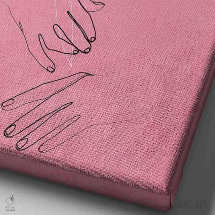 تابلو دختر با گل اثر ادیلوم - نمای نزدیک بافت بوم