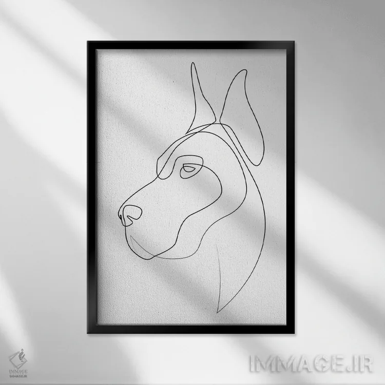 تابلو گریت باور (سگ) اثر ادیلوم - نمای قابدار مشکی