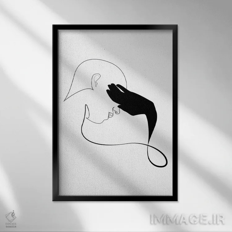 تابلو مخفیگاه اثر ادیلوم - نمای قابدار مشکی