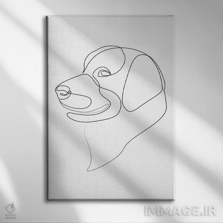 تابلو لبرادور رتریور II (سگ) اثر ادیلوم - نمای روبهرو روی دیوار