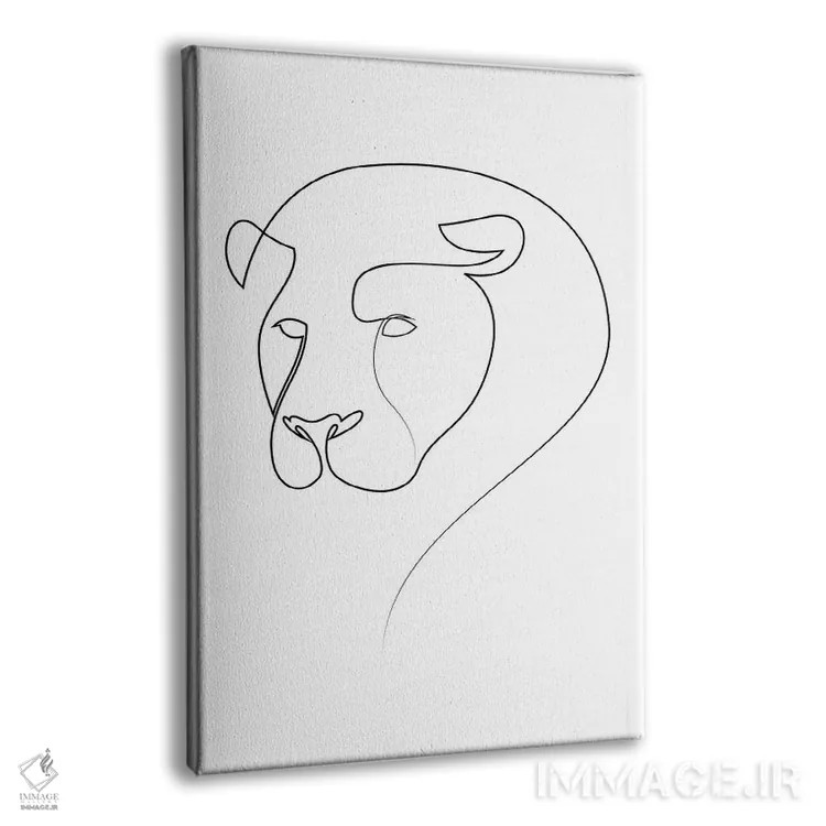 تابلو شیر خطی اثر ادیلوم - نمای پرسپکتیو محصول