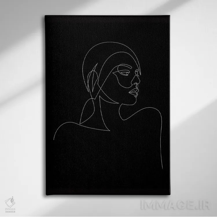تابلو سیاه خطی اثر ادیلوم - نمای روبهرو روی دیوار