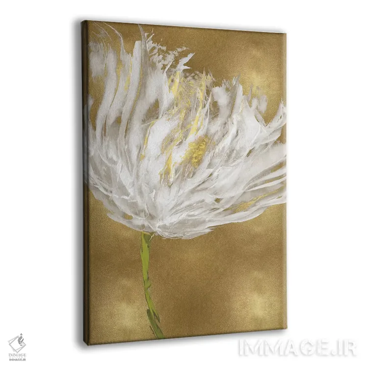 تابلو لالهها بر زمینهٔ طلایی I اثر ونسا آستین - نمای پرسپکتیو محصول
