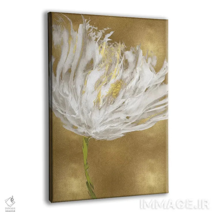 تابلو لالهها بر زمینهٔ طلایی I اثر ونسا آستین - نمای پرسپکتیو محصول
