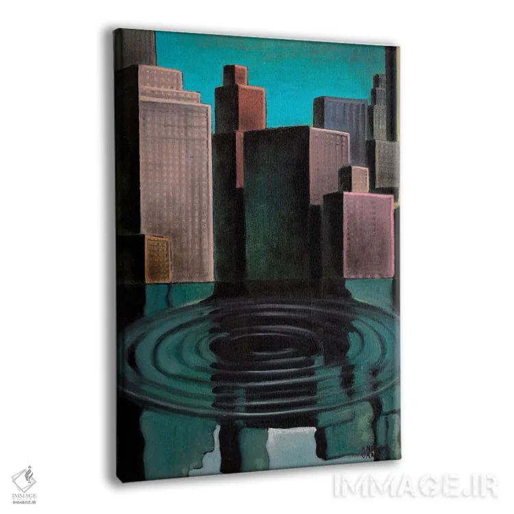 تابلو چشمانداز آبی آمریکایی اثر آندریا واندونی - نمای پرسپکتیو محصول