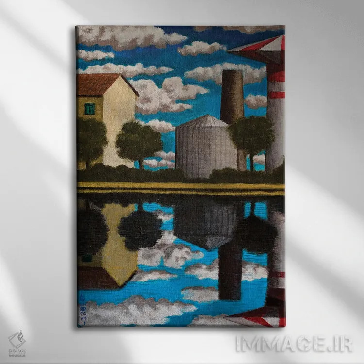 تابلو بازتابها اثر آندریا واندونی - نمای روبهرو روی دیوار