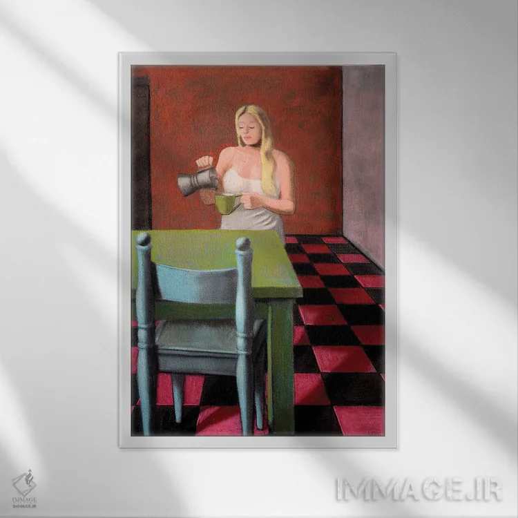 تابلو صبح اثر آندریا واندونی - نمای قابدار سفید