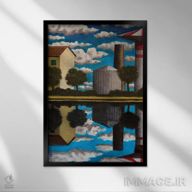 تابلو بازتابها اثر آندریا واندونی - نمای قابدار مشکی