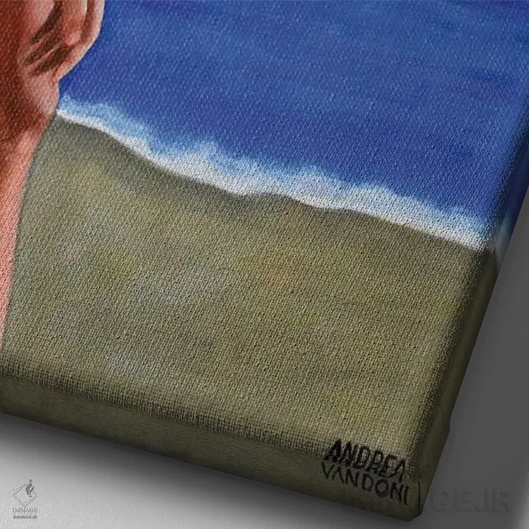 تابلو قدمزدن با alter ego اثر آندریا واندونی - نمای نزدیک بافت بوم