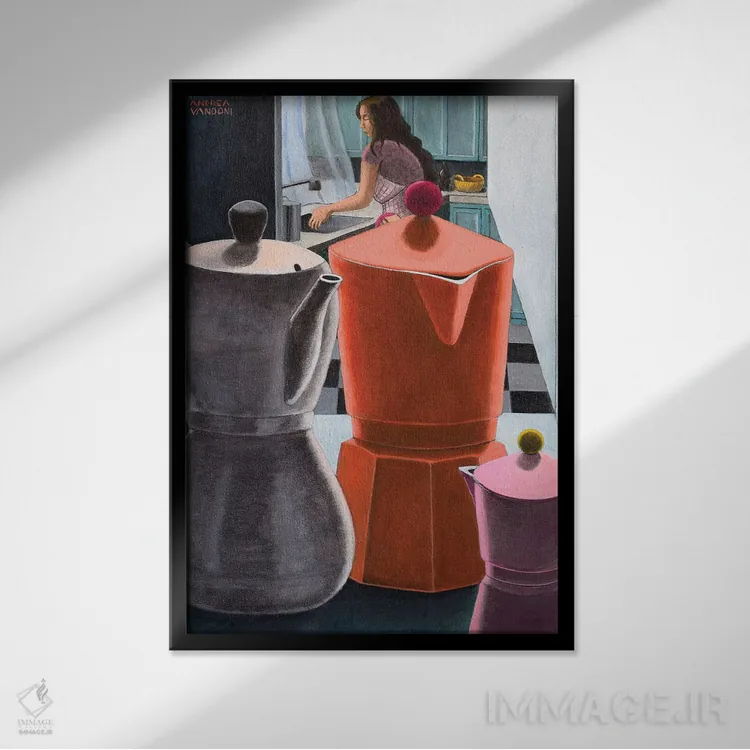 تابلو سه دوران اثر آندریا واندونی - نمای قابدار مشکی