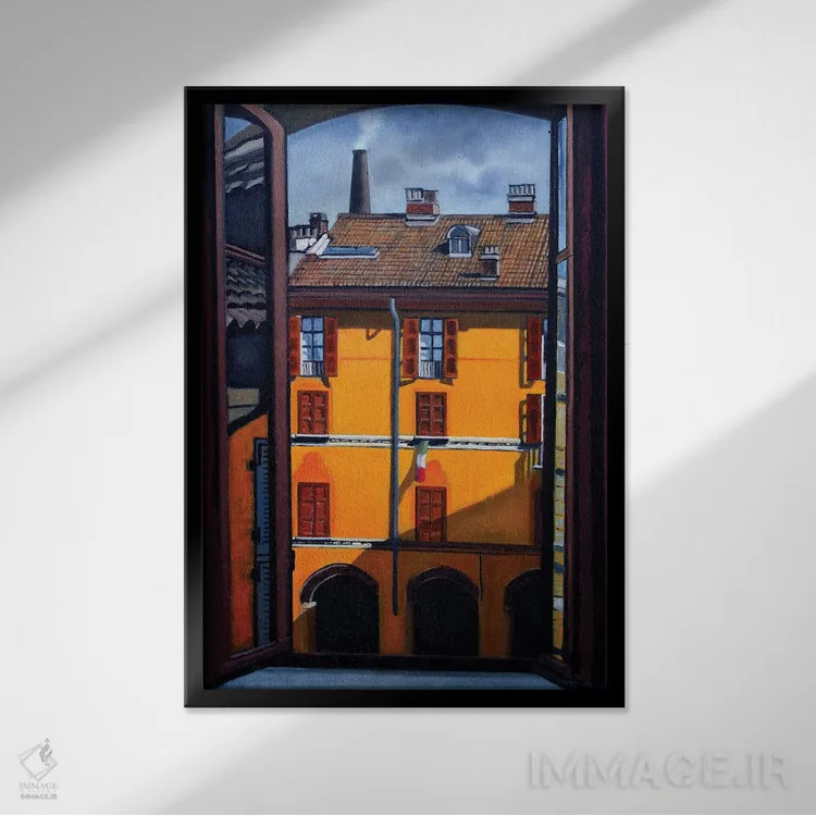 تابلو پنجرهها اثر آندریا واندونی - نمای قابدار مشکی